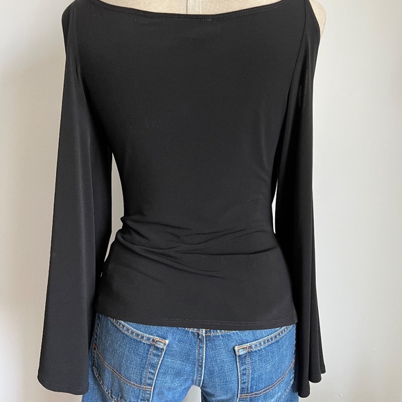 Necessary Objects - Black Wrapped Long Sleeve Shirt with cutout at the sleeves - Picture 3 of 8